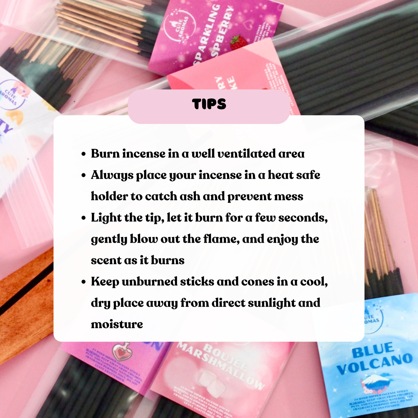 Incense Sticks, 24 Hand Dipped Incense